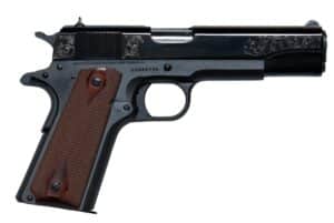 COLT 1911 Government Classic .45 ACP 5 inch barrel blue finish rosewood grips