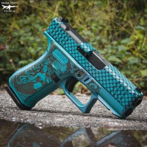 Shark Coast Tactical GLOCK 43X RMR CUT C4 Mermaid 9mm 3.4in pistol