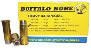 Buffalo Bore Ammunition 14C20 Heavy Strictly Business 44S&W Spl 190gr Soft Cast Hollow Point 20 Per Box/12 Case