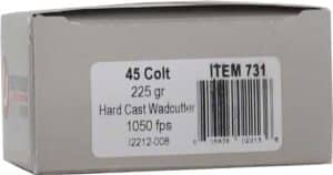 UNDERWOOD 45 LC 225GR  HARD - CAST WADCUTTER 20RD 10BX/CS
