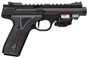 Browning Buck Mark Black Label 22 LR 4.4 in with G10 grips and Crimson Trace laser