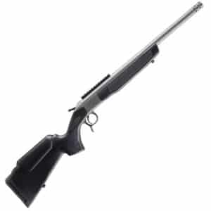 CVA Scout TD SS 400 Legend single-shot takedown rifle with 20-inch threaded stainless barrel and muzzle brake, black