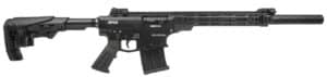 Derya DY12 12 Gauge semi-automatic shotgun left-side view with 20-inch threaded barrel