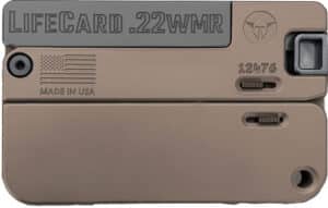 Trailblazer LifeCard LC2-BBN single-shot .22 WMR pistol in Barrett Brown aluminum frame