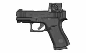 GLOCK 43X MOS8 9mm pistol with Aimpoint COA installed, black, two magazines
