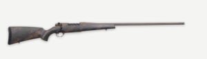 Weatherby Mark V Backcountry 2.0 338 WBY RPM rifle with Patriot Brown Cerakote and carbon fiber stock