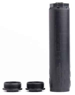 HUXWRX FLOW Range 36 Ti black titanium suppressor 36 caliber direct thread