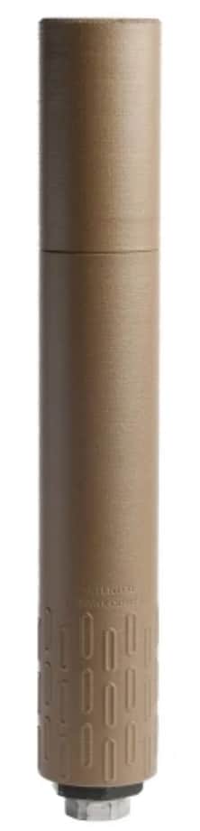 HUXWRX FLOW 45 M titanium suppressor in Flat Dark Earth (FDE) for .45 ACP
