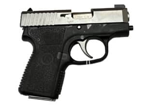 Kahr CW380 .380 ACP stainless slide with black polymer frame, 6-round magazine