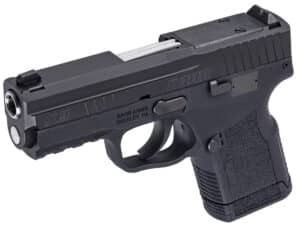 Kahr X9 9mm pistol with 3.54 inch barrel, black polymer frame, blackened stainless slide