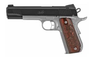 Kimber Camp Guard 10 10mm 5-inch two-tone stainless pistol with rosewood grips