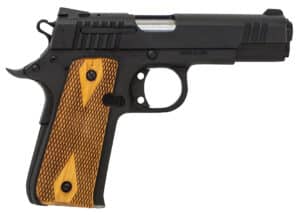 LSI Citadel Baby 1911-A1 .380 ACP pistol black slide wood grips 3.75-inch barrel