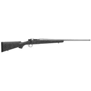 Nosler Model 21 375 H&H Mag rifle with 22 barrel in black and grey finish