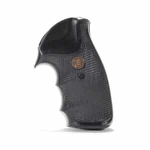 Pachmayr Gripper black rubber pistol grip with finger grooves for Ruger Security Six