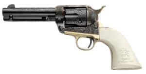 Pietta Dead Man's Hand .357 Magnum 4.75 inch blued octagon barrel revolver with white Aces & Eights grip