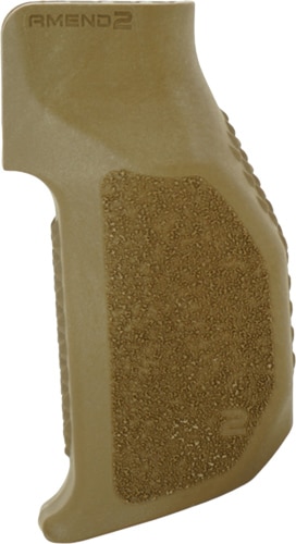 Amend2 Priapus vertical pistol grip coyote brown with palmswell and ribbed texture