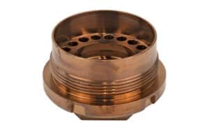 Q LLC Plan-B Omega suppressor mount, copper finish, 1.375x24 thread