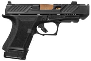 SHAS CR920P 9mm pistol, black frame, 3.75-inch compensated barrel