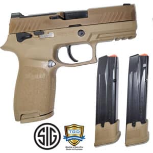 Sig Sauer P320 M18 9mm pistol coyote frame 3.9 inch barrel with night sights