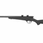 Savage Rascal FV-SR .22 LR single-shot bolt rifle with black synthetic stock and threaded heavy barrel