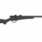 Savage Rascal FV-SR .22 LR single-shot bolt rifle with black synthetic stock and threaded heavy barrel