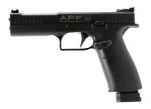 Arsenal Firearms APF Strike One Ergal P 9mm 5-inch silver pistol