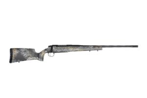Weatherby 307 Alpine ST bolt-action rifle with 24-inch spiral-fluted threaded barrel in graphite black Cerakote