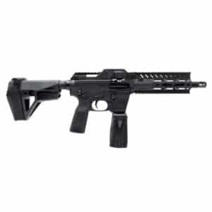 Freedom Ordnance FM-9D 9mm 8.25-inch belt-fed pistol in black with soft case and belt bag