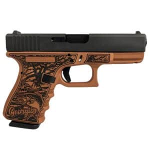 Glock 19 Gen 3 Custom Georgia Clay 9mm handgun with 4.02" barrel and two 15rd magazines