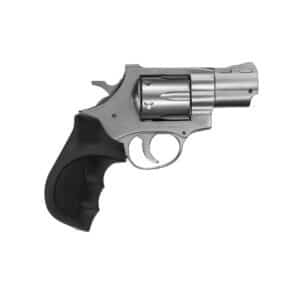 EAA Windicator 770127 .357 Magnum 2-inch nickel revolver with black rubber grips