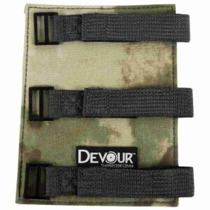Banish Devour 9in suppressor cover in Army Camo, front view