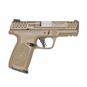 Smith & Wesson SD9 2.0 9mm 4 inch FDE frame stainless slide 16rd with SureFire EP3 earplugs