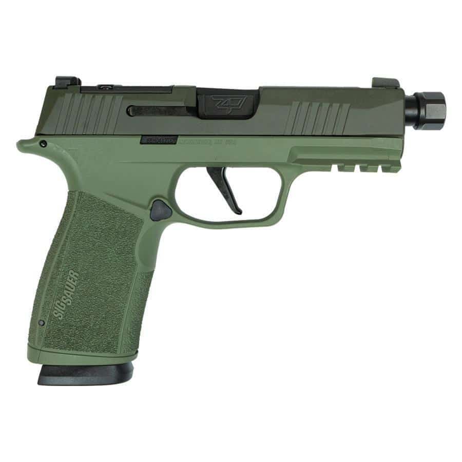 Sig Sauer P365 XMacro 9mm 3.7 inch barrel two-tone green with two 17-round magazines