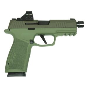 Sig Sauer P365 XMacro 9mm two-tone green TB with optic right-side view