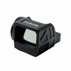 Gideon Optics Granite MOS Carry red dot sight close-up, 3 MOA dot, black finish
