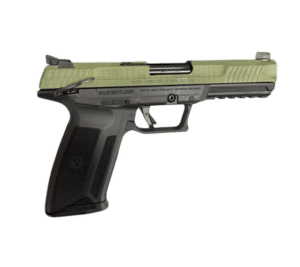 Ruger 5.7x28 4.9in pistol with Black and Desert Night Camo slide