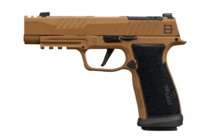 Sig Sauer P365-DH3 AXG 9mm Coyote Cerakote 3.7 inch pistol right-side view