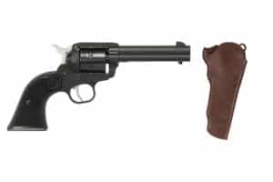 Ruger Wrangler 22LR black 4.6 inch revolver with holster