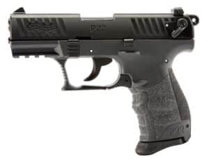 Walther P22 .22 LR pistol, 3.42 inch barrel, black polymer frame, adjustable sights