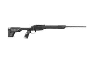 Weatherby 307 Alpine MDT rifle in Black Cerakote with 22-inch threaded spiral-fluted barrel
