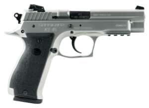 SAR USA K245ST K2  45 ACP 14+1, 4.70" Black Steel Barrel, Stainless Steel Serrated Slide, Stainless Steel Frame w/Beavertail & Picatinny Rail, Black Polymer Grip, Manual Thumb Safety, Right Hand