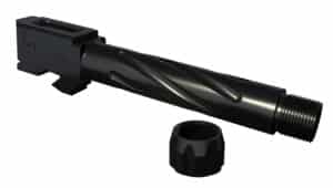 Rival Arms RA20G202A Precision  9mm Luger Compatible w/Glock 19 Gen3-4, 4.02" Fluted Threaded Black PVD Stainless Steel