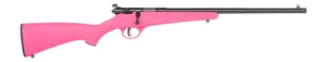 Savage Rascal F-SR .22 LR pink synthetic single-shot rifle with 16.13 in threaded barrel