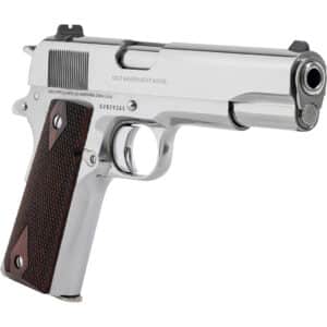 Colt 1911 Government .45 ACP 5in Bright Stainless with rosewood grips