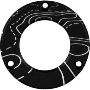 Axcel Driver Hubcap Black w/Engraving Topographical Map Pattern