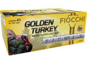 Fiocchi 123TRKC6 Golden Turkey  12Gauge 3" 1 3/4oz 6Shot 10 Per Box/10 Case