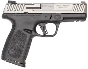 Smith & Wesson SD9 2.0 9mm pistol bi-tone stainless slide black polymer frame 4-inch barrel