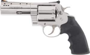 Colt Mfg KODIAKSP4RTS Kodiak  44 Mag 6rd 4.25" Polished Ported Vent Rib Barrel & Cylinder, Recessed Target Crown Muzzle, Polished Stainless Steel Frame, Black Hogue Overmolded Grip, Exposed Hammer
