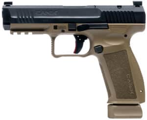 Canik METE SFT HG6652N 9mm pistol Black Cerakote with FDE polymer grip