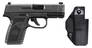 FN Reflex MRD 9mm pistol side view, optic-ready slide